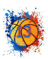 13th Birthday Party Thirteen 13 Year Old Basketball Bday Kids Tie-Dye T-Shirt