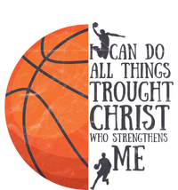 I Can Do All Things Through Basketball Christian Gift Women's V-Neck T-Shirt