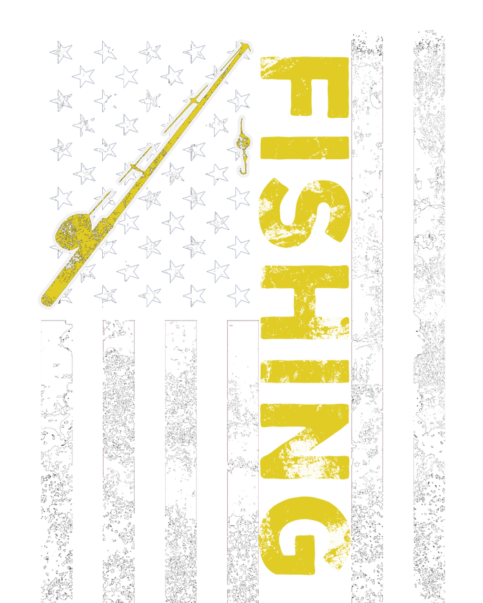 American Flag Fishing Rod Usa Patriotic Funny Gift Premium T-Shirt