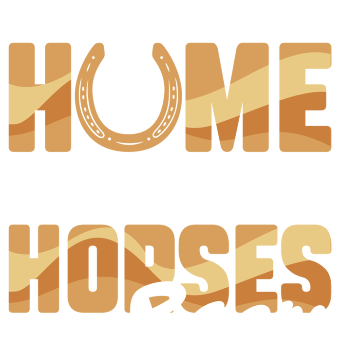 Equestrian Home Is Where The Horses Roam Horseback Gift V-Neck T-Shirt