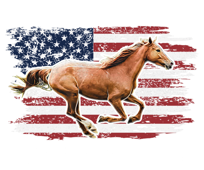 Freedom Horse Patriotic Horse American Flag Horseback Riding Great Gift T-Shirt