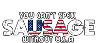 Funny America Sausage Usa Griller American Bbq Grilling Funny Gift T-Shirt