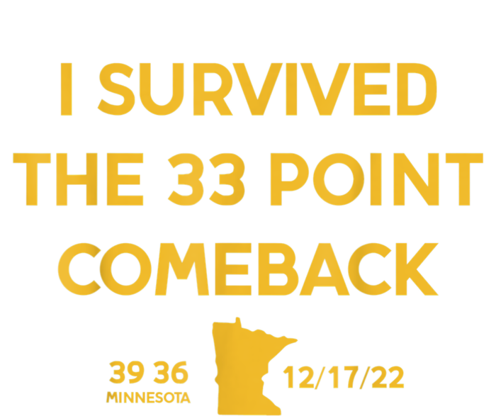 I Survived The 33 Point Comeback Football Tank Top