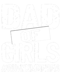 Dad Of Girls Outnumbered Funny Girl Dad Women's Long Sleeve Flannel Pajama Set 