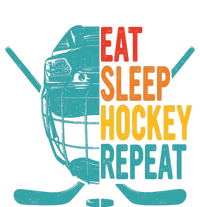 Eat Sleep Hockey Repeat Hockey Funny Ice Hockey Cropped Pullover Crew