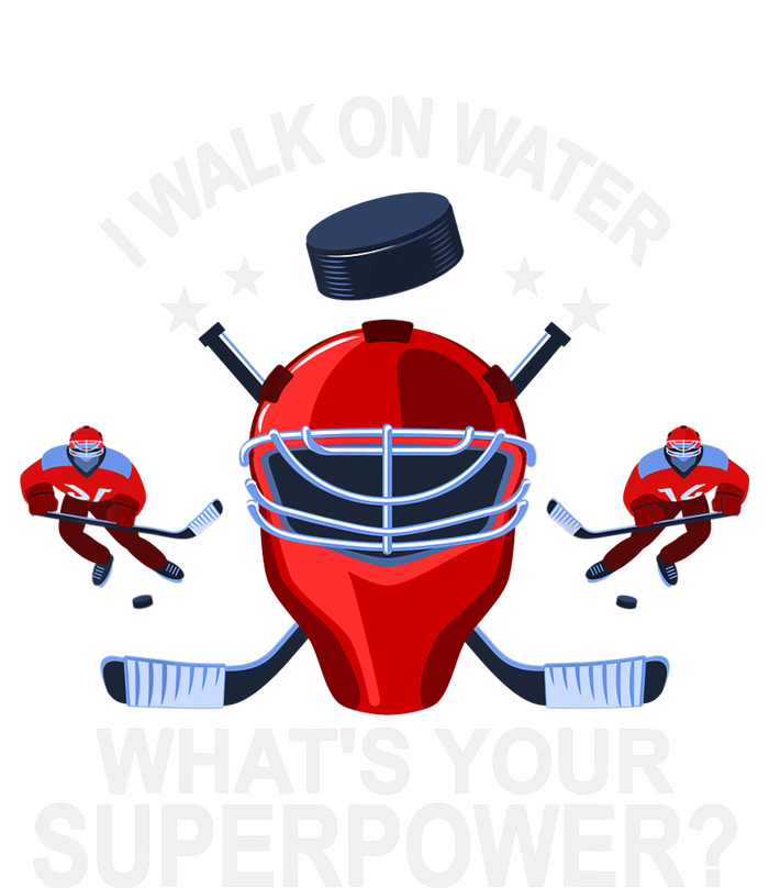 I Walk On Water What´s Your Superpower Ice Hockey Gift Valucap Bio-Washed Visor