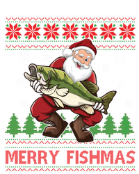 Merry Fishmas Santa Fishing Ugly Christmas Sweater Style Gift Softstyle Adult Sport Polo