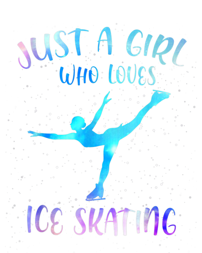 Just A Girl Who Loves Ice Skating Figure Skate Skater Kids Tie-Dye T-Shirt