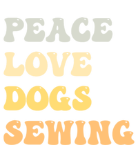 Peace Love Dogs Sewing Funny Retro Gift Button