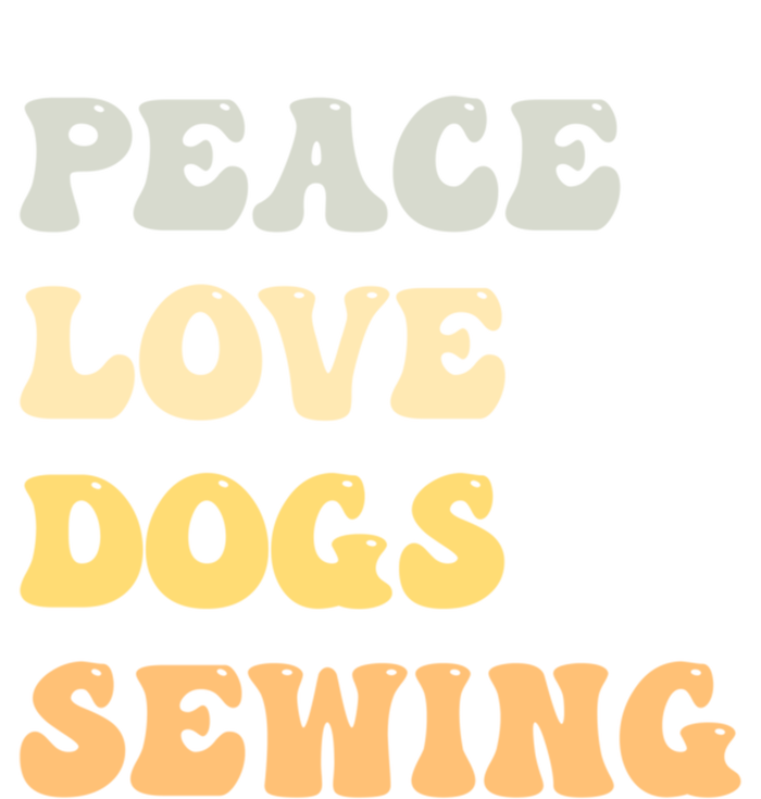 Peace Love Dogs Sewing Funny Retro Gift Button