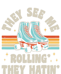 Roller Skating They See Me Rollin' They Hatin' Skater Skate Women's V-Neck T-Shirt