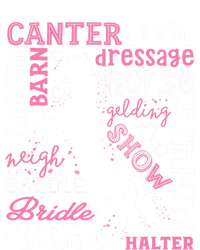 Horse Typography Word Art Equestrian Horseback Riding Gift Insulated Varsity Jacket