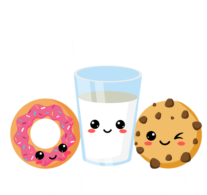 I Love Threesomes Donut Cookie Milk Valentine Pun USA-Made Snowflake Beanie