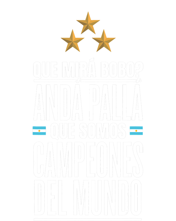 Que Miras Bobo? Argentina Campeones Del Mundo 7-Panel Snapback Hat