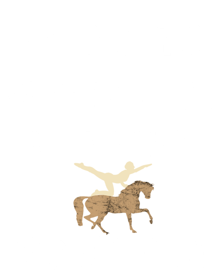 I Work To Support My Vaulting Addiction Horseback Riding Funny Gift Kids T-Shirt