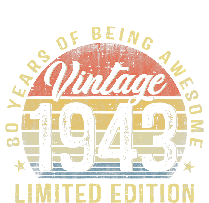 80th Birthday Gifts Vintage 1943 Limited Edition 80 Years Old Kids Hoodie