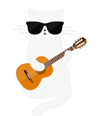 Funny Cat Wearing Sunglasses Playing Electric Guitar T-Shirt