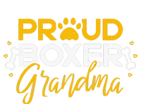 Boxer Dog Proud Grandma Granddog Boxer Breed Lovers Women's Racerback Tank