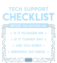 Tech Support Checklist Funny Computer Geek Sysadmin Gift Canvas