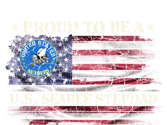 Vintage Usa American Flag Proud To Be A Us Seabee Stepdad Meaningful Gift Premium Hoodie