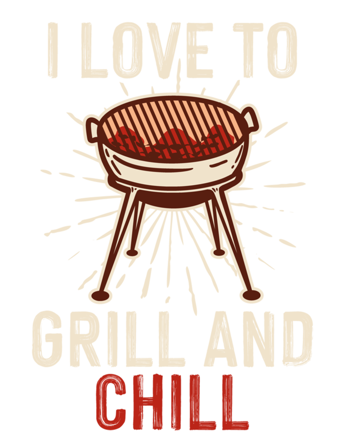 Love To Grill And Chill Grilling Chilling Bbq Barbecue Cool Gift USA-Made Snowflake Beanie