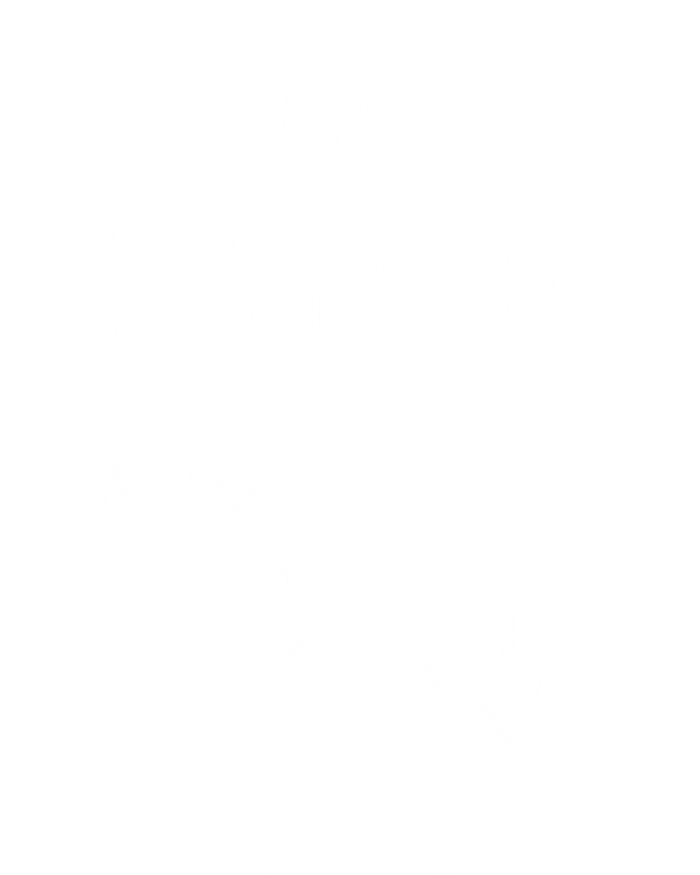 My Happy Place Horse Lover Funny Gift Horseback Riding Equestrian Meaningful Gif Women's Flannel Pajama Set