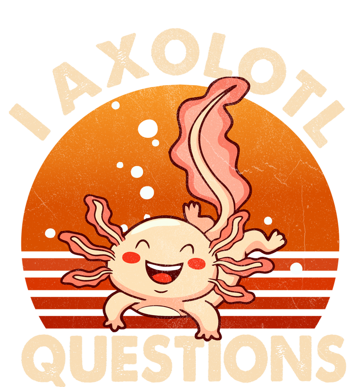 I Axolotl Questions Design Funny Cute Axolotl Vintage Flat Bill Trucker Hat