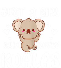 Koala Bear Just A Girl Who Loves Koalas High Crown Mesh Back Trucker Hat