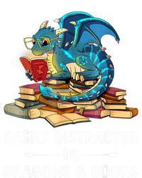 Easily Distracted By Dragons And Books Nerd Dragon T-Shirt