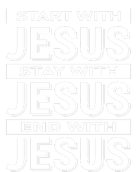 Start With Jesus Stay With End With Short Acrylic Beanie