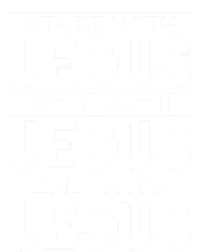 Start With Jesus Stay With End With Short Acrylic Beanie