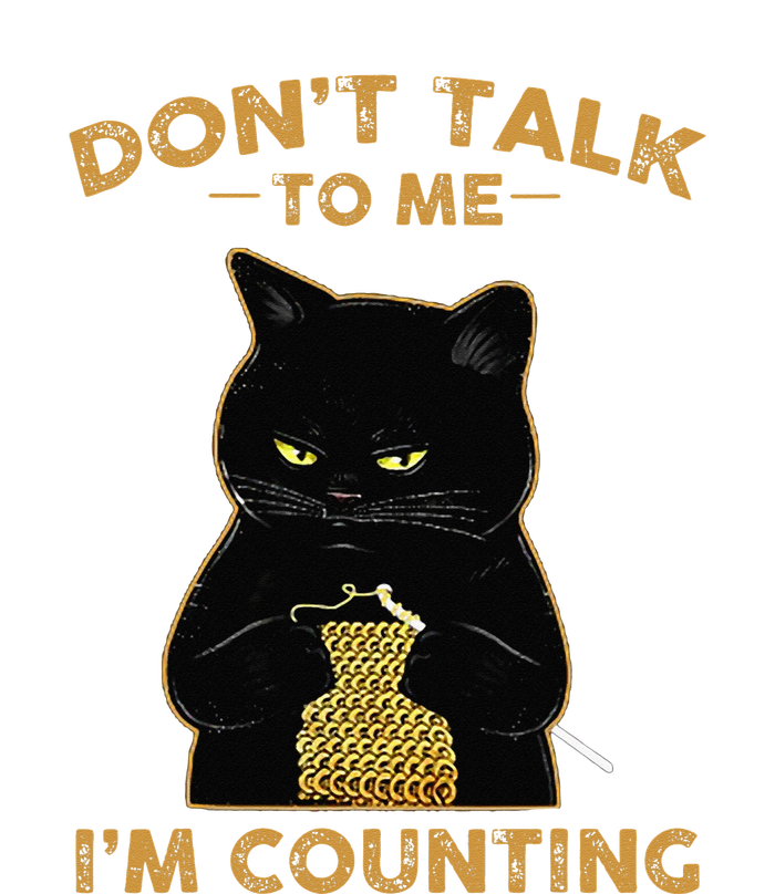 Cat Knits Don't Talk To Me I'm Counting Knitting Premium Hoodie