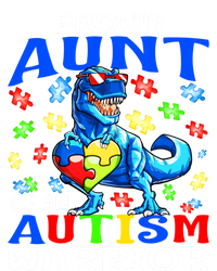 Proud Aunt Of An Autism Warrior Dinosaur Cute Gift Doggie Tank