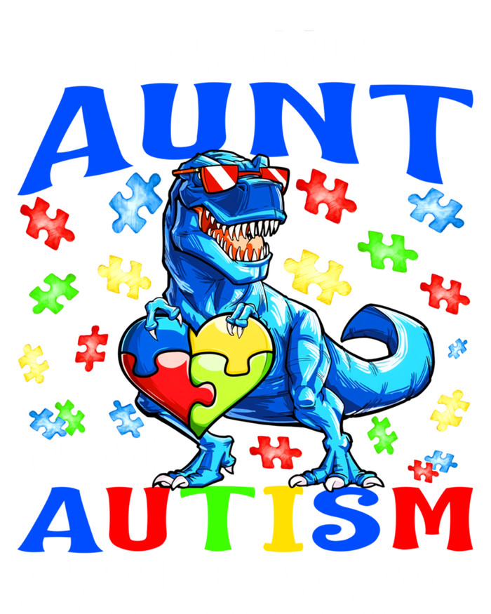 Proud Aunt Of An Autism Warrior Dinosaur Cute Gift Doggie Tank