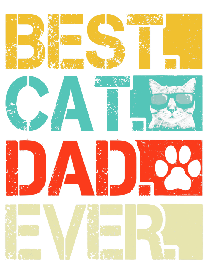 Funny Best Cat Dad Ever, Retro Fathers Day Gift Cat Lovers Infant Baby Jersey Bodysuit