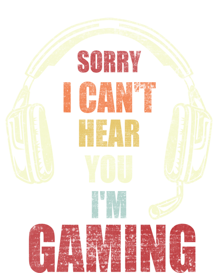 Vintage Funny Gamer Sorry I Can't Hear You I'm Gaming Cute Gift Pom Pom 12in Knit Beanie