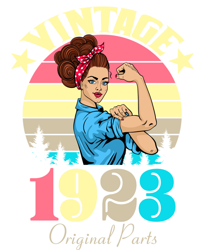 Vintage Rosie The Riveter 1923 Original Parts 100th Birthday Kids Long Sleeve Shirt