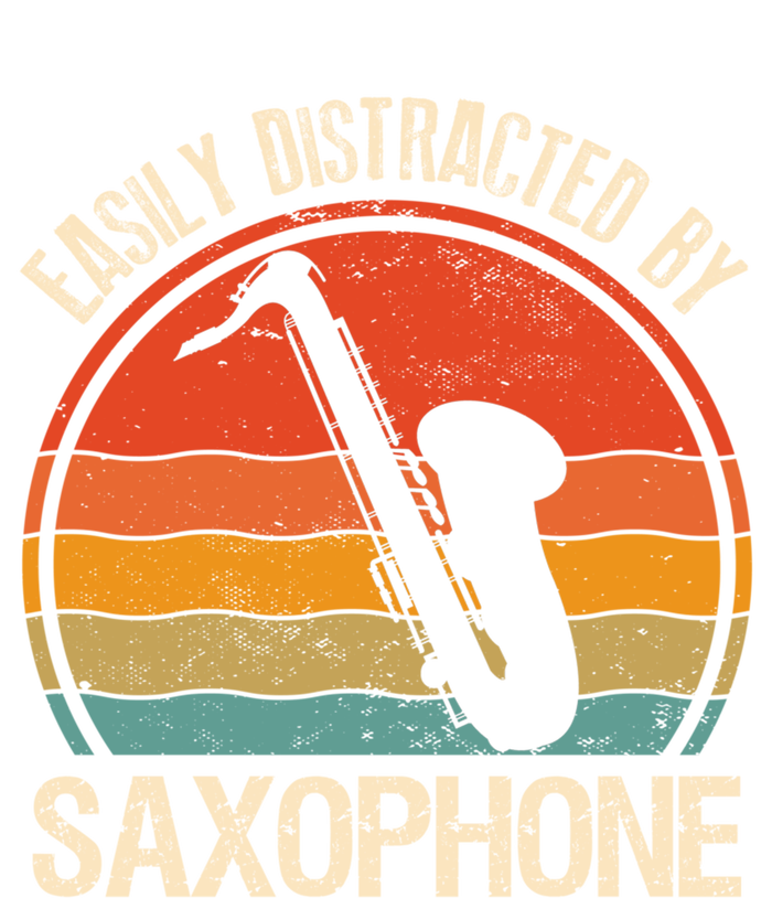 Easily Distracted By Saxophone Player Retro Vintage Funny Gift Premium T-Shirt