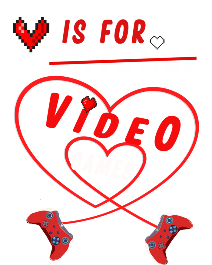 Funny Gamers Gift V Is For Video Games For Valentines Day Cute Gift Women's Long Sleeve Flannel Pajama Set 