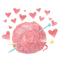 Crocheting Lover Knitter Crocheter Hearts Yarn Knitting Gift T-Shirt