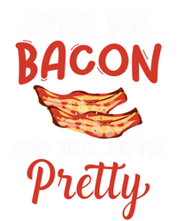 Feed Me Bacon And Tell Me I'm Pretty Cute Gift Pork Pig Bacon Lover Gift USA-Made Snowflake Beanie