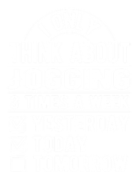 I Only Think About Jogging Sayings Running Quotes Runner Cute Gift T-Shirt