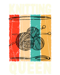 Knitting Queen Crocheting Lover Funny Yarn Wool Pun Cute Gift Stripe Pom Pom Beanie