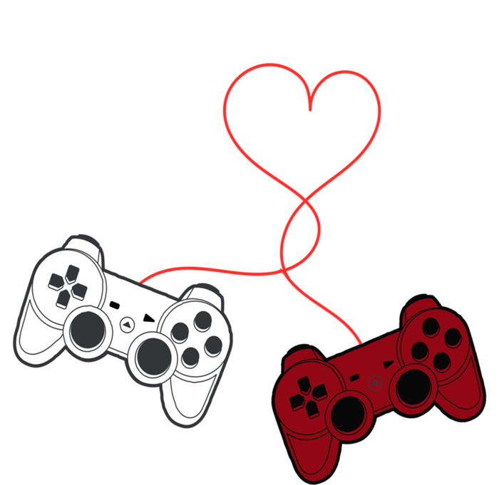 Sarcastic Gamer Controllers Heart Video Games Valentines Day Funny Gift Tall Sweatshirt