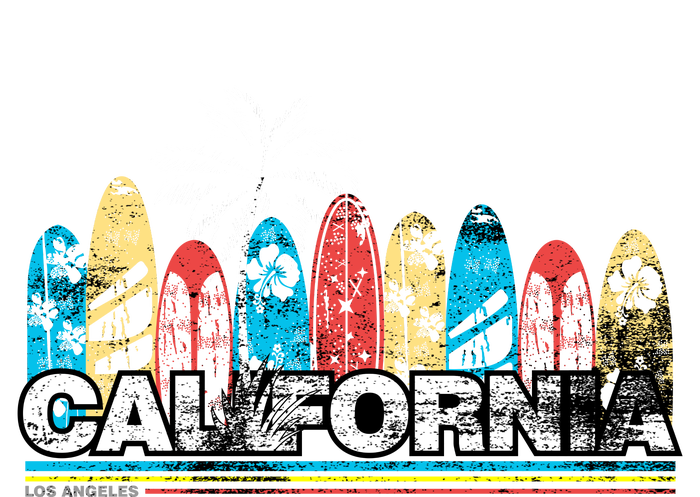 Los Angeles California Surfboard Theme T-Shirt