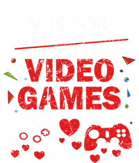 V Is For Video Games Funny Valentines Day Gamer Gift Mesh Reversible Basketball Jersey Tank