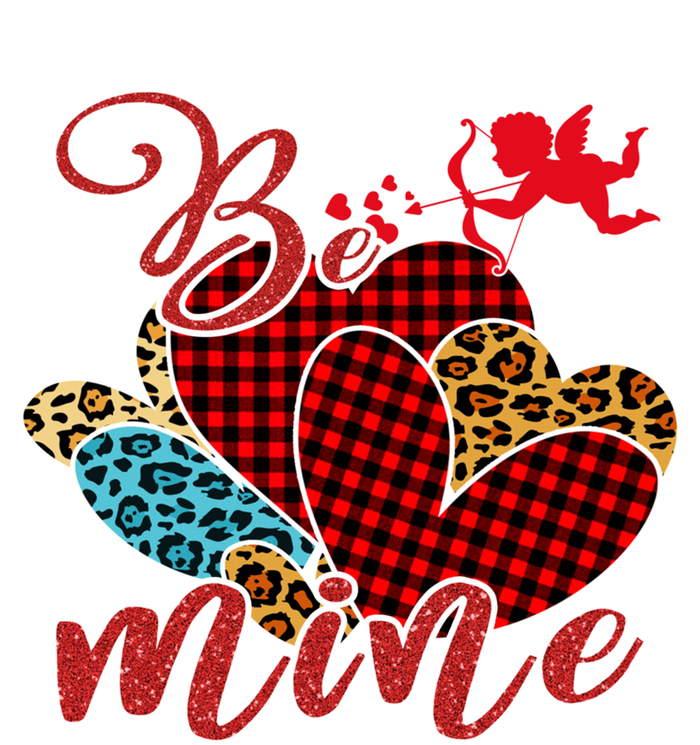 Be Mine Valentines Hearts Leopard Red Buffalo Plaid Meaningful Gift Valucap Bio-Washed Visor