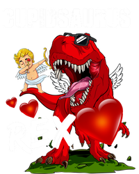 Funny Cupidsaurus Rex Dabbing Cupid Dinosaur Valentine's Day Gift Sustainable Beanie