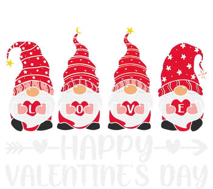 Happy Valentines Day Four Gnomes Holding Heart Love T-Shirt