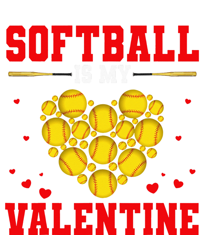 Softball Is My Valentine Softball Heart Softball Lover Gifts Pajama Set